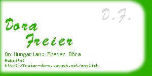 dora freier business card